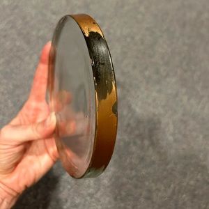 Glass vintage library candle tray